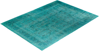 Contemporary Hand-Knotted Overdyed Blue Area Rug 10' 3" x 14' 0"