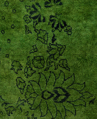 Contemporary Overdyed Wool Hand Knotted Green Area Rug 8' 3" x 10' 6"