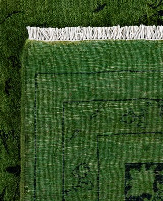 Contemporary Overdyed Wool Hand Knotted Green Area Rug 8' 3" x 10' 6"
