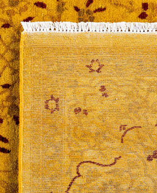 Overdyed Hand-Knotted Wool Modern-Contemporary Yellow Area Rug 6' 3" x 8' 10"