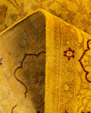 Overdyed Hand-Knotted Wool Modern-Contemporary Yellow Area Rug 6' 3" x 8' 10"