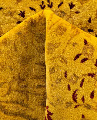 Overdyed Hand-Knotted Wool Modern-Contemporary Yellow Area Rug 6' 3" x 8' 10"