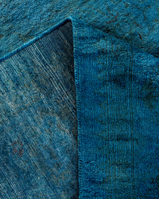 Contemporary Hand Knotted Overdyed Blue Area Rug 5' 1" x 12' 6"