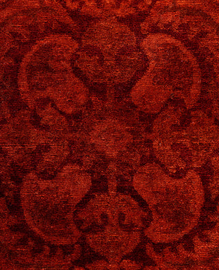 Contemporary Overdyed Wool Hand Knotted Orange Area Rug 5' 3" x 6' 5"
