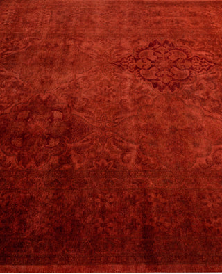 Contemporary Overdyed Wool Hand Knotted Orange Area Rug 5' 3" x 6' 5"