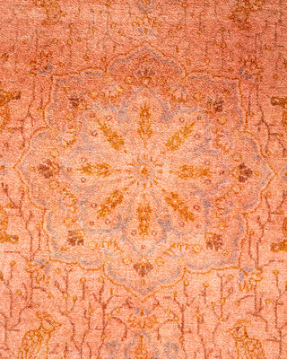 Contemporary Hand Knotted Overdyed Pink Area Rug 3' 2" x 5' 4"