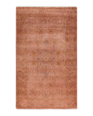 Contemporary Fine Vibrance Pink Wool Area Rug 3' 2" x 5' 4"