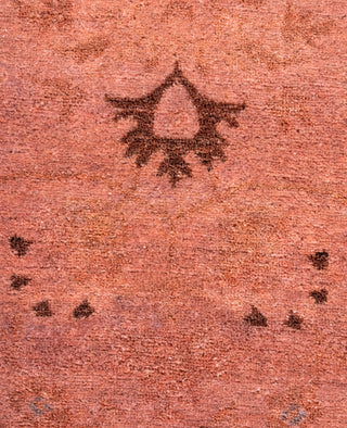 Contemporary Overdyed Wool Hand Knotted Pink Area Rug 3' 1" x 5' 2"