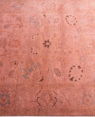 Contemporary Overdyed Wool Hand Knotted Pink Area Rug 3' 1" x 5' 2"