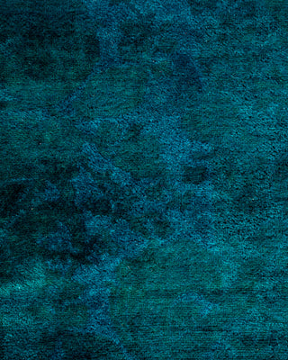 Contemporary Fine Vibrance Blue Wool Area Rug - 3' 2" x 5' 2"