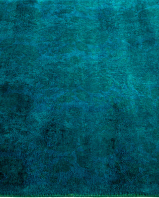 Contemporary Fine Vibrance Blue Wool Area Rug - 3' 2" x 5' 2"