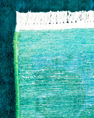 Contemporary Fine Vibrance Blue Wool Area Rug - 3' 2" x 5' 2"