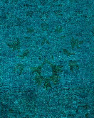 Contemporary Fine Vibrance Blue Wool Area Rug - 3' 3" x 5' 3"