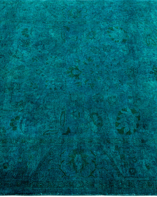 Contemporary Fine Vibrance Blue Wool Area Rug - 3' 3" x 5' 3"