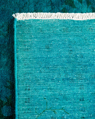 Contemporary Fine Vibrance Blue Wool Area Rug - 3' 3" x 5' 3"