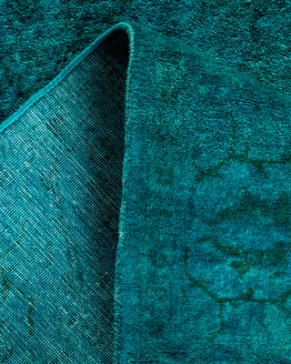 Contemporary Fine Vibrance Blue Wool Area Rug - 3' 3" x 5' 3"