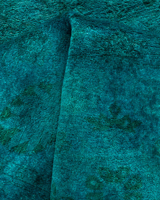 Contemporary Fine Vibrance Blue Wool Area Rug - 3' 3" x 5' 3"