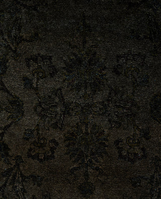 Contemporary Overdyed Wool Hand Knotted Black Area Rug 3' 2" x 5' 3"