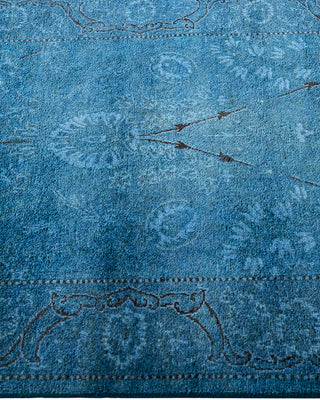 Fine Vibrance, One-of-a-Kind Hand-Knotted Runner Rug  - Blue, 2' 9" x 12' 4"