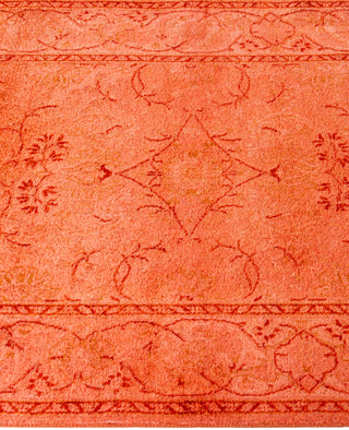 Contemporary Overdyed Wool Hand Knotted Pink Runner 2' 7" x 17' 0"