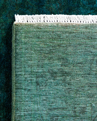 Contemporary Hand-Knotted Overdyed Blue Runner 2' 8" x 21' 7"