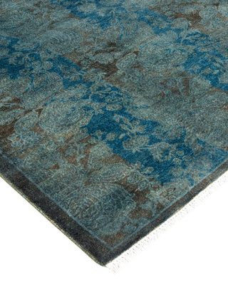 Modern Overdyed Hand Knotted Wool Gray Runner 2' 9" x 7' 10"