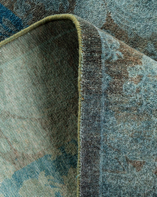Contemporary Hand Knotted Overdyed Gray Runner 2' 9" x 7' 10"