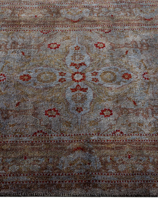 Modern Overdyed Hand Knotted Wool Gray Area Rug 2' 7" x 4' 4"