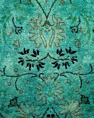 Contemporary Hand Knotted Overdyed Blue Area Rug 2' 7" x 4' 2"