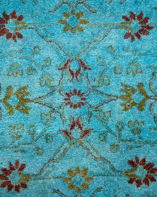 Contemporary Hand Knotted Overdyed Blue Area Rug 2' 8" x 4' 3"