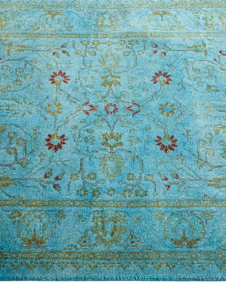 Contemporary Hand Knotted Overdyed Blue Area Rug 2' 8" x 4' 3"