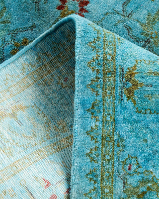 Contemporary Hand Knotted Overdyed Blue Area Rug 2' 8" x 4' 3"