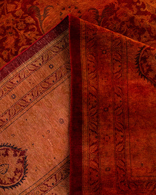 Overdyed Hand-Knotted Orange Area Rug 12' 4" x 16' 10"
