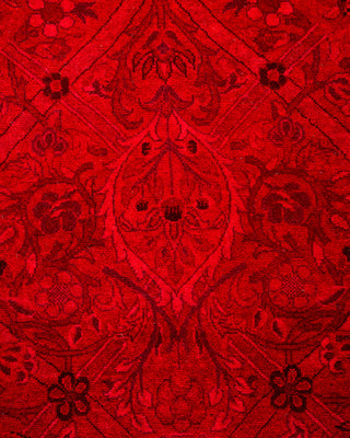 Overdyed Hand-Knotted Red Runner 2' 7" x 9' 10"