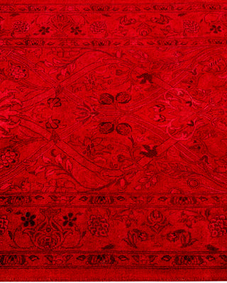 Overdyed Hand-Knotted Red Runner 2' 7" x 9' 10"