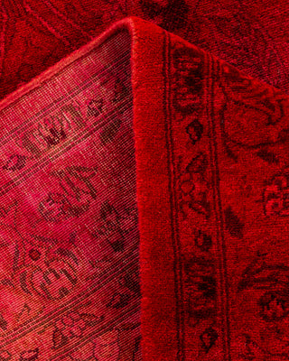 Overdyed Hand-Knotted Red Runner 2' 7" x 9' 10"