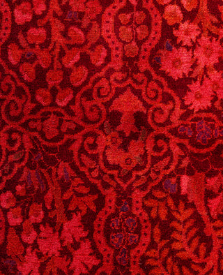 Overdyed Hand-Knotted Wool Modern-Contemporary Pink Runner 2' 7" x 12' 4"