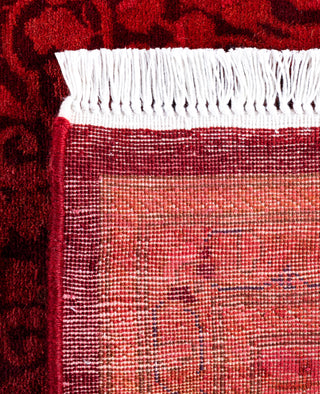 Overdyed Hand-Knotted Wool Modern-Contemporary Pink Runner 2' 7" x 12' 4"