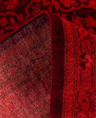 Overdyed Hand-Knotted Wool Modern-Contemporary Pink Runner 2' 7" x 12' 4"