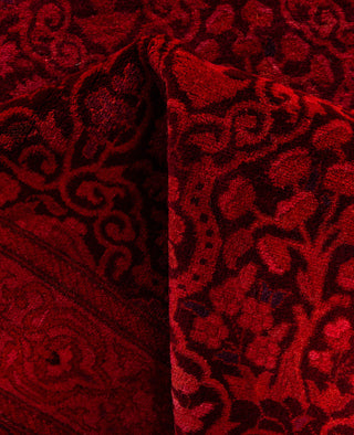 Overdyed Hand-Knotted Wool Modern-Contemporary Pink Runner 2' 7" x 12' 4"