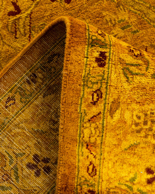 Contemporary Hand Knotted  Yellow Runner 2' 6" x 15' 5"