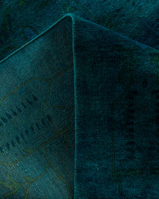 Overdyed Hand-Knotted Blue Area Rug 12' 1" x 15' 3"
