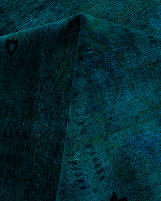 Overdyed Hand-Knotted Blue Area Rug 12' 1" x 15' 3"