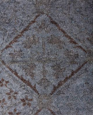 Contemporary Overdyed Wool Hand Knotted Gray Runner 2' 6" x 11' 10"