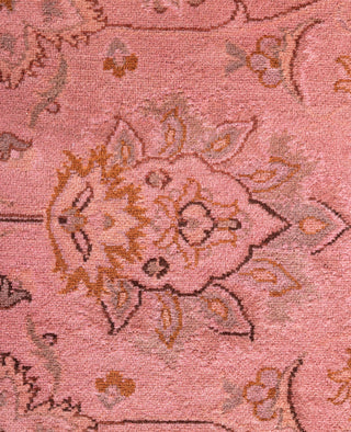 Overdyed Hand-Knotted Wool Modern-Contemporary Pink Area Rug 8' 2" x 10' 4"