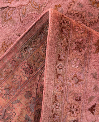 Overdyed Hand-Knotted Wool Modern-Contemporary Pink Area Rug 8' 2" x 10' 4"