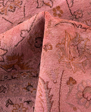 Overdyed Hand-Knotted Wool Modern-Contemporary Pink Area Rug 8' 2" x 10' 4"