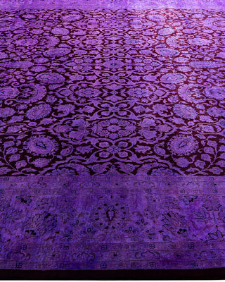 Fine Vibrance, One-of-a-Kind Hand-Knotted Area Rug  - Purple, 8' 1" x 10' 1"