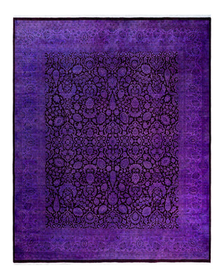 Fine Vibrance, One-of-a-Kind Hand-Knotted Area Rug  - Purple, 8' 1" x 10' 1"