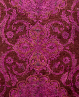 Overdyed Hand-Knotted Wool Modern-Contemporary Purple Area Rug 8' 0" x 10' 2"